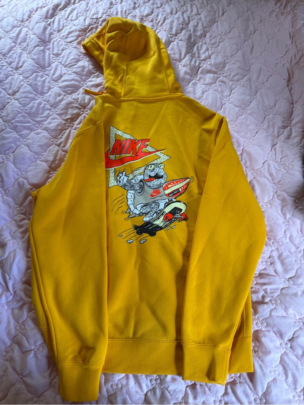 Nike Yellow Pullover Hoodie - Picture 2 of 4